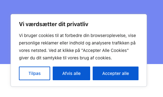 Lovlige cookiebanner løsning - Fra CookieYes