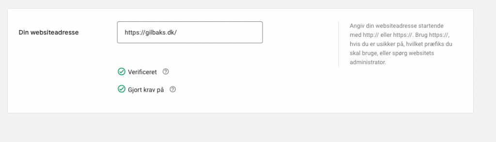 Opret Google Merchant center